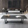 Coffee Table Marmer Hitam Desain Mewah