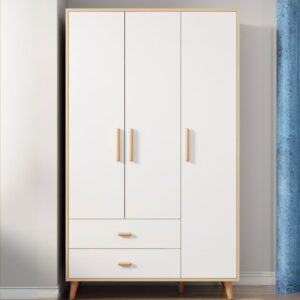 Lemari Baju 3 Pintu Minimalis Modern 2 Laci