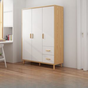 Lemari Baju Minimalis 3 Pintu 2 Laci Modern