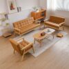 Kursi Tamu Sofa Minimalis Kayu Jati Natural