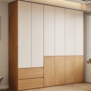 Lemari Pakaian Minimalis Modern 6 Pintu Multifungsi