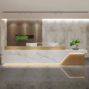 Meja Receptionist Hotel Minimalis Modern 360 cm